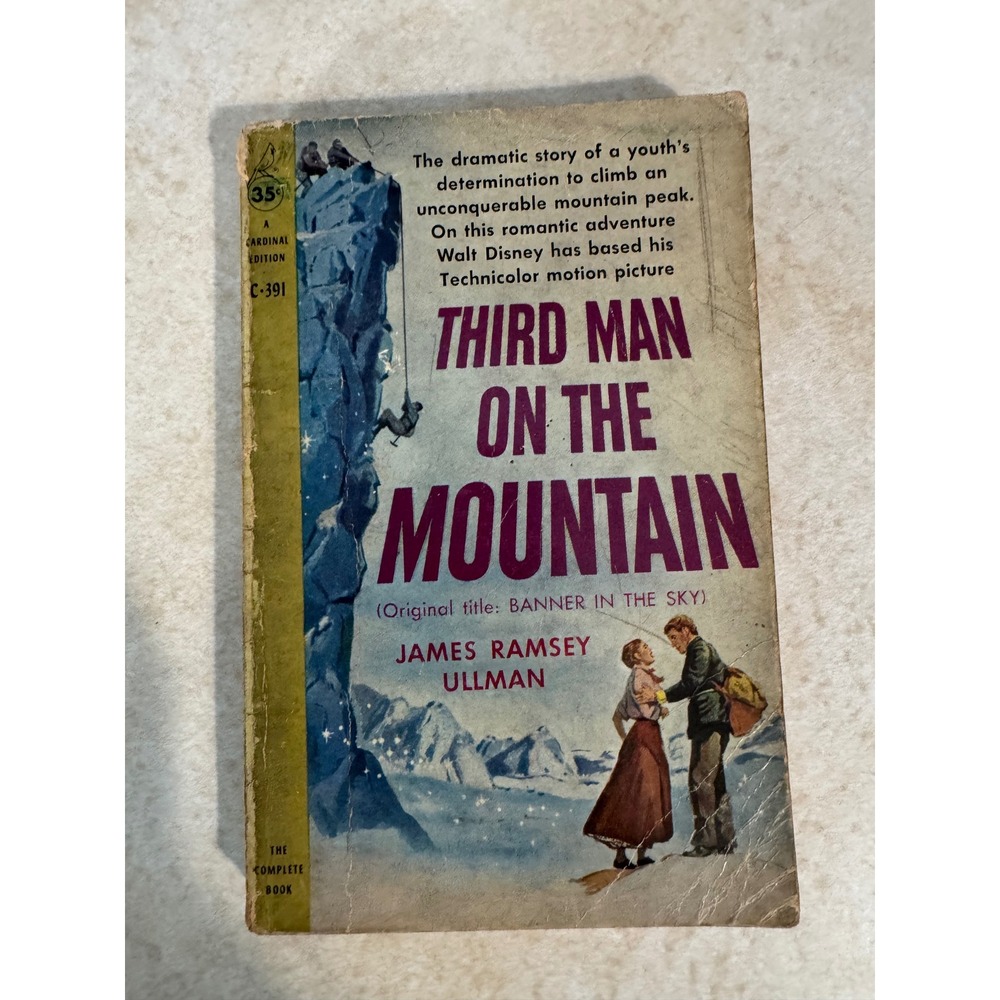 Third Man on the Mountain James Ramsey Ullman 1959 Cardinal Edition Disney Movie